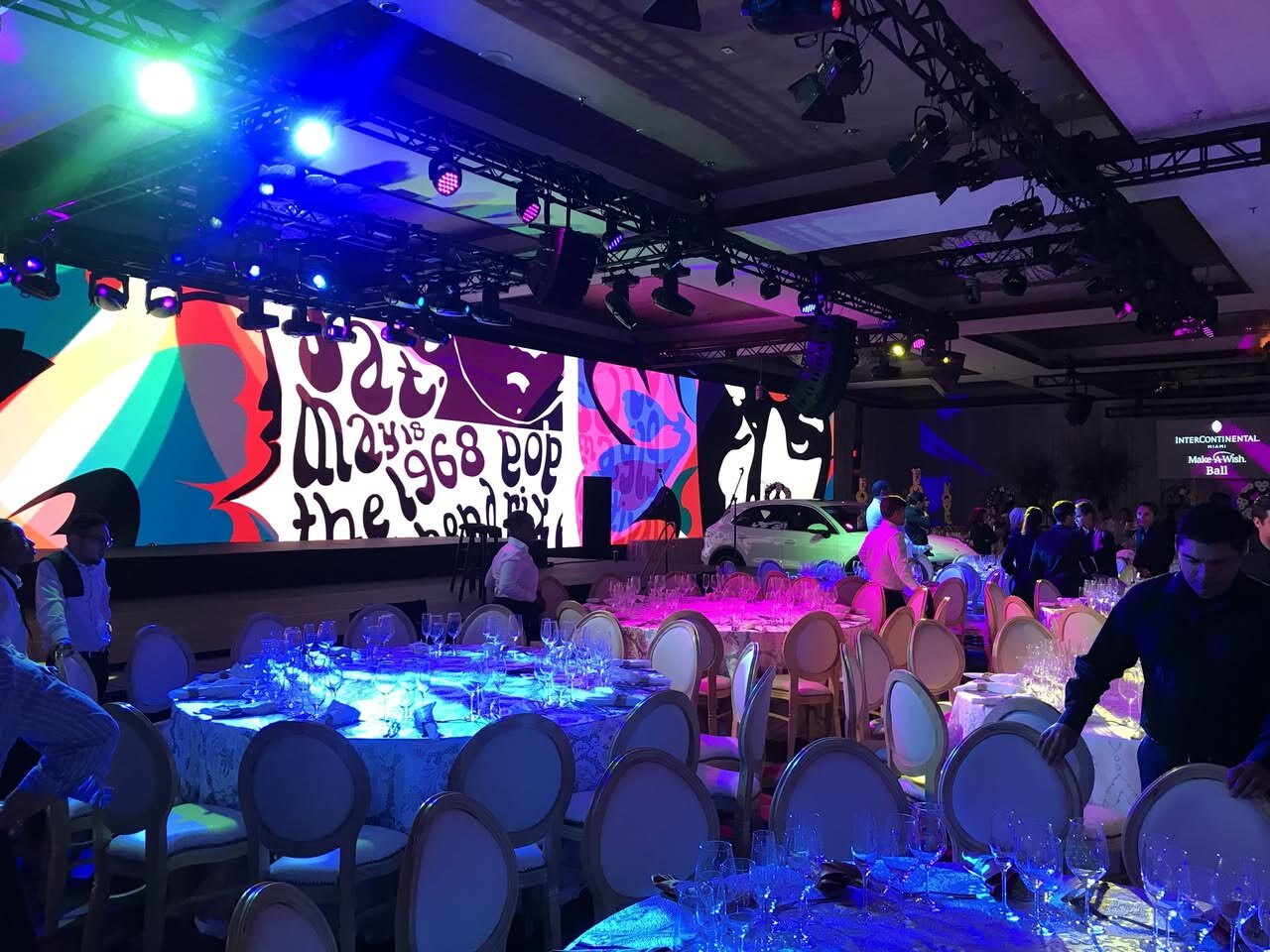 InterContinental Miami ballroom illuminated by Summer of Love digital content